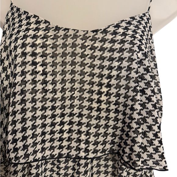 ❤️HOUNDSTOOTH LIGHTWEIGHT SUMMER TOP w/TRAPS MEDIUM #G - Picture 2 of 6